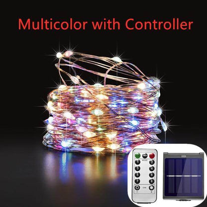 Dimmable 11m/21m/31m/51m  LED Outdoor Solar String Lights Fairy Holiday Christmas Party Garland Solar Garden Waterproof Lights