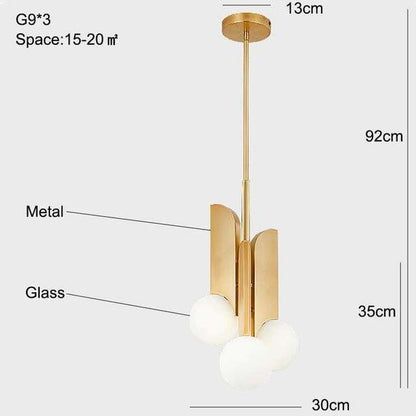 Modern Gold Pendant Light Bedroom White Glass Hanging Led Lamp Kitchen Minimalist Fixtures Dining Room Pendant Lamp Bathroom