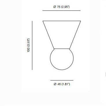 Simple Metal Tapered Led Ceiling Lamp