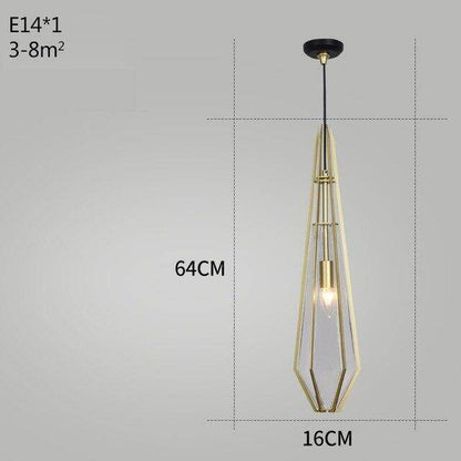 Post Modern Glass Pendant Light Hanging Nordic Living Room Walk In Closet Gold Pendant Lamp Suspension Lighting Fixture