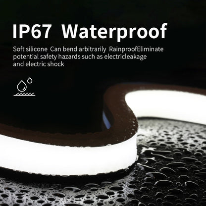 12/24v Flexible Waterproof Silicone LED Light Strip Silica Gel Soft Lamp Tube 1m - 5m IP67 Neon Rope LED Light Band