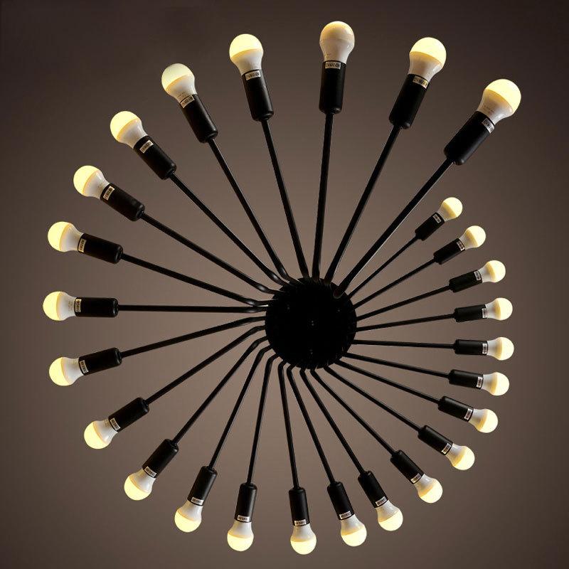 16/26Heads American Country Retro Ceiling Fixture Pendant Light Vintage Style Metal Art Lamp Industrial Loft Retro Droplight
