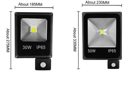 LED Flood Light Outdoor Lamp Led Spotlight Reflector Sensor Floodlight 10W 20W 30W 50W Waterproof Garden  Lighting
