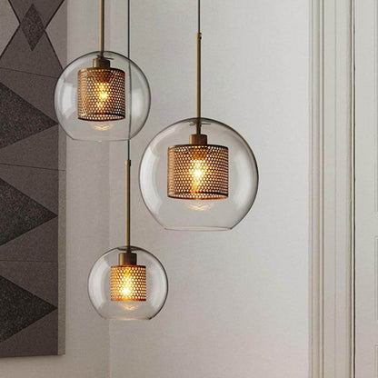 Nordic Modern Simple Glass Ball Single Head E27 LED Pendant Lights Personality Decorative Lighting For Living Room Bedroom Cafe