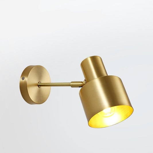 Nordic All-copper Wall Lamp Bedroom Bedside Lamp Simple Modern Creative Aisle Corridor Lamp Living Room Background Wall Lamp