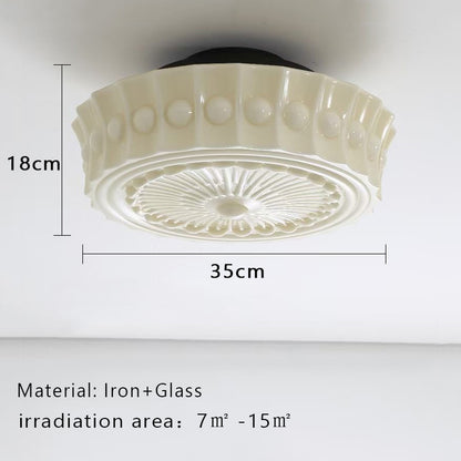 Cream ceiling lamp Hardware GlassCeiling Light tricolor light With hanging chain Pendant light  Bedroom Hallway Living Room