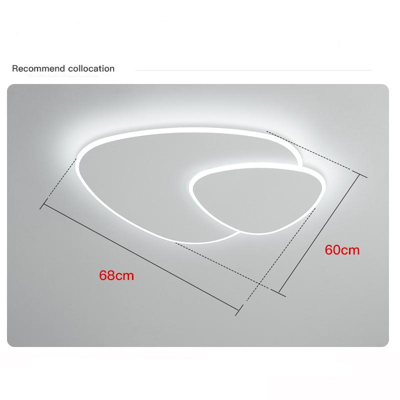 Minimalist Master Bedroom Lamp Nordic Room Lamp Modern Simple Creative Bedroom Master Lamp Triangular Pebble Ceiling Lamp