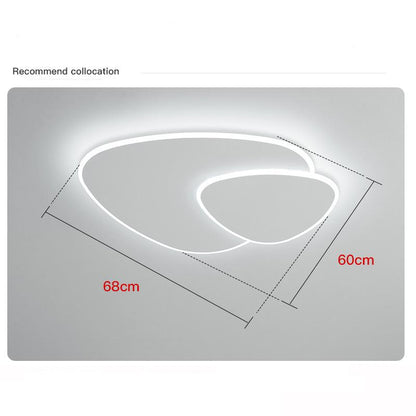 Minimalist Master Bedroom Lamp Nordic Room Lamp Modern Simple Creative Bedroom Master Lamp Triangular Pebble Ceiling Lamp