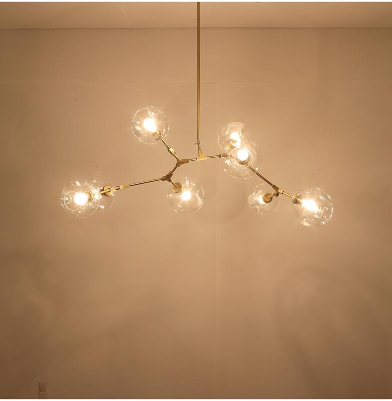 Modern Glass Pendant Light Nordic Dining Room Kitchen Light Designer Hanging Lamps Avize Lustre Lighting