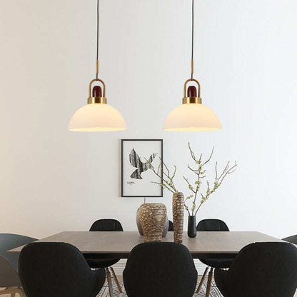 Glass Chandeliers In Restaurants Are Simple and Creative Semi-circular Cream Bar Shops Decorate Bedside Lamps
