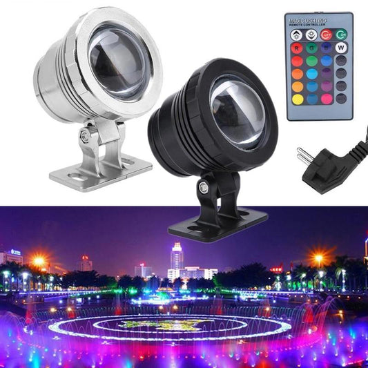 10W/20W  RGB Led Underwater Light Waterproof IP65 Fountain Pool Ponds Aquarium Tank Lamp 16 color+ Remote controller Spot Lights