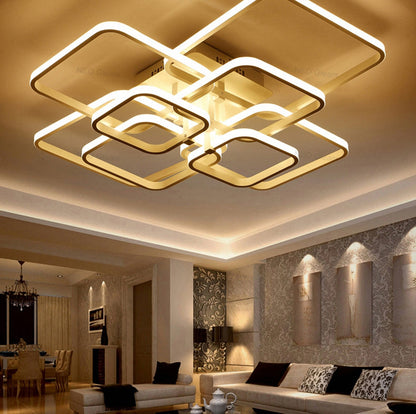 Rectangle Acrylic Aluminum Modern Led ceiling lights for living room bedroom  White Ceiling Lamp Fixtures