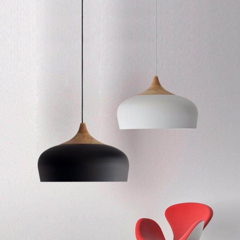 Modern Pendant Light Kitchen Fixtures For Dining Room Wood Black Restaurant Hanging Lamp Bar Bedroom Lighting Lustre
