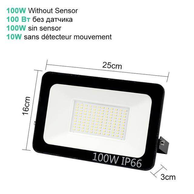 10W 20W 30W 50W 100W LED Floodlight Waterproof PIR Motion Sensor Floodlight Outdoor Wall Lamp Flood Light Spotlight