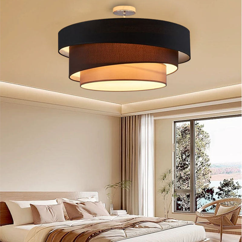 Cloth sunshade cover ceiling lamp Modern LED Round Ceiling light Bedroom Corridor Home Living Room Decor