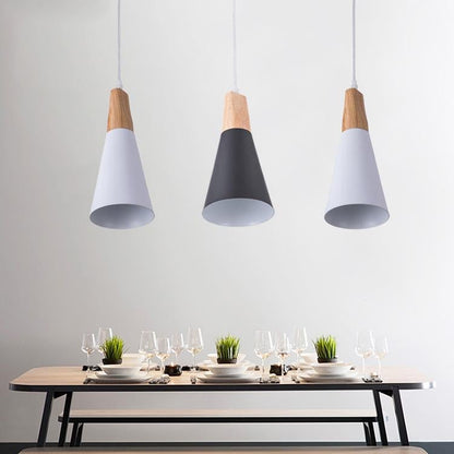 Black And White Shell Pendant Light Led E27 Holder Pendant Lamp For Indoor Home Lighting