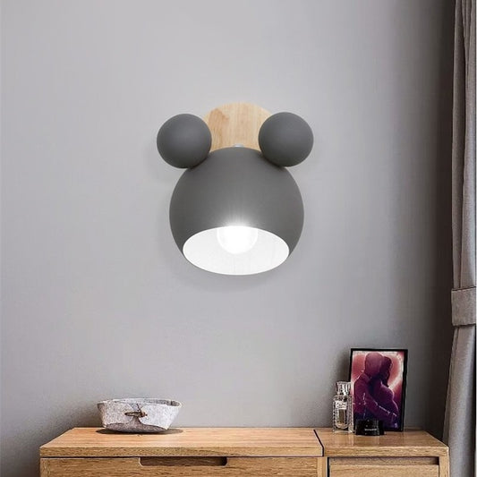 Nordic Mickey Wall Lamp Bedroom Parlor Wall Light Study Applique Murale Luminaire Children's Room Wandlamp