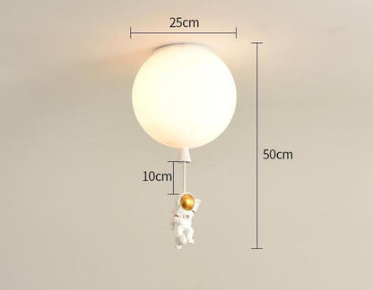 Creative Astronaut Children's Room Lamp Bedroom Ceiling Lamp