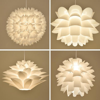 DIY Lotus  Puzzle Pendant Lamp E27 pendant light Cafe Living Room Restaurant Ceiling Room Decoration LED Hanging Lamp