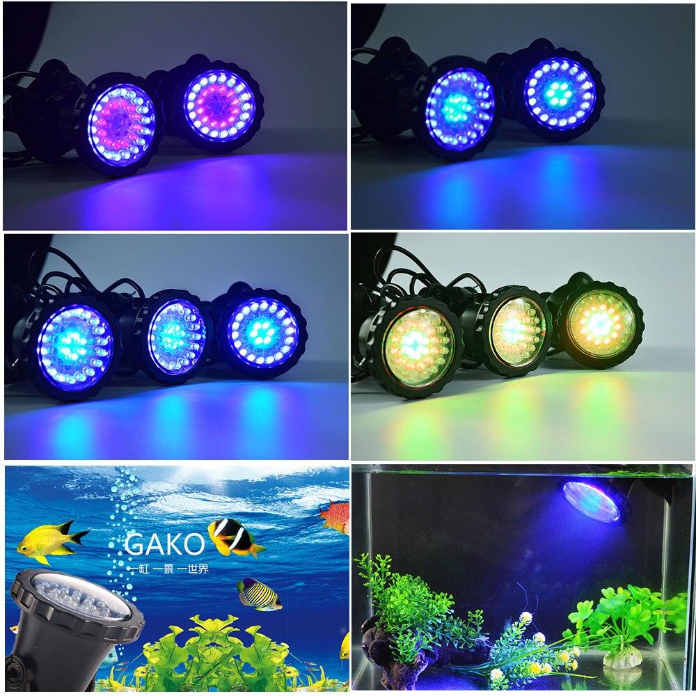 Waterproof LED Underwater Lights Lamp RGB Underwater Spot Light for Swimming Pool Fountains Pond Water Garden Aquarium Light