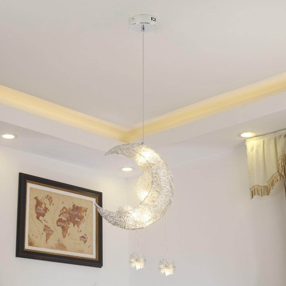 Modern LED Pendant Light For Living room Bedroom Dining Room Hanging Lamp Moon Star Pendant Lamp Children Bedroom Light Luminare