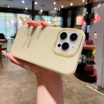 Glitter Bling For Magsafe Phone Case For iPhone 16 15 14 13 Pro Max Plus Magnetic Wireless Charging Fashion Candy Cover
