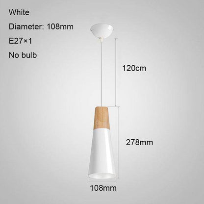 Nordic LED Pendant Lights Dining Room Pendant Lamp Modern Colorful Restaurant Kitchen Coffee Bedroom Loft Hanglamp Wood E27