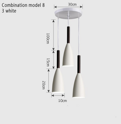 Nordic Minimalism Droplight E27 Aluminum Wood Pendant Lights, Home Restaurant Decor Lighting Lamp And Bar Showcase Spot Light