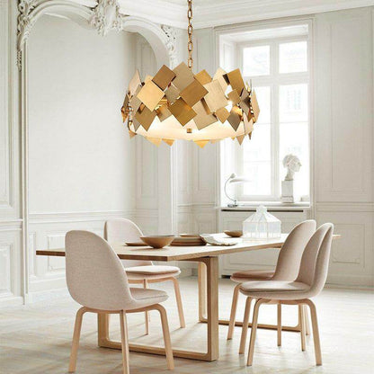 Modern Gold Stainless Steel Pendant Light Luxury Living Room Dinning Room Lustre Pendent American Simple Metal Hanging Light
