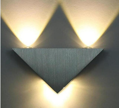 Modern Led Wall Lamp 3W Aluminum Body Triangle Wall Light For Bedroom Home Lighting Luminaire Bathroom Light Fixture Wall Sconce