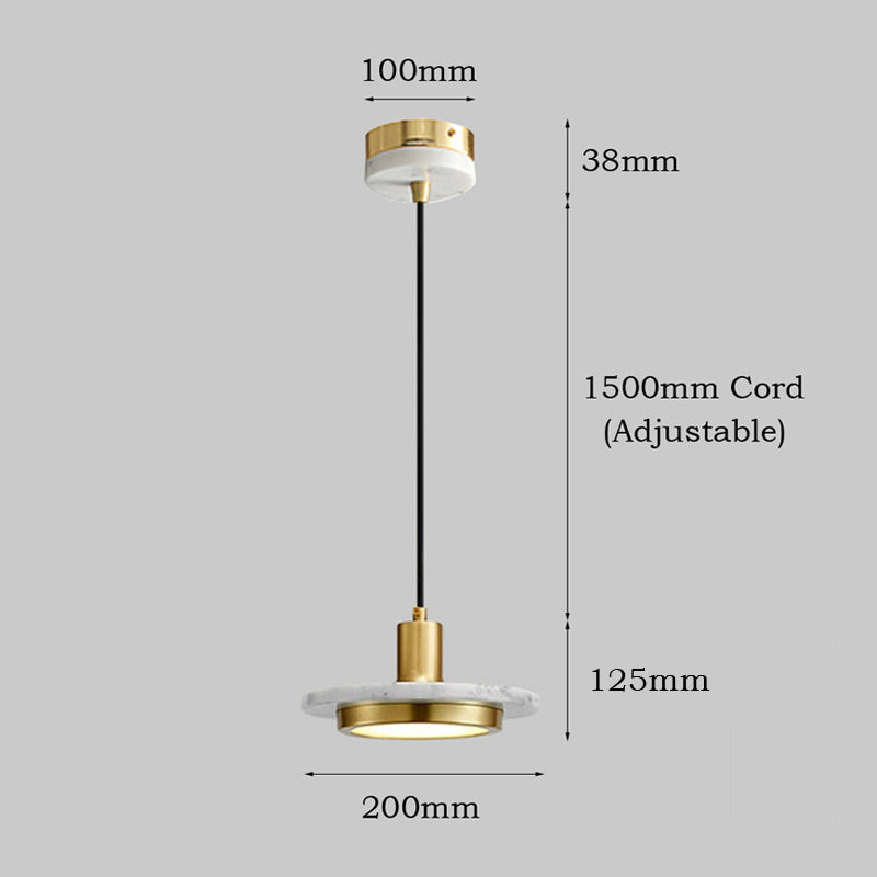 Postmodern LED Marble Pendant Lights Dining Table Luxury Marble Hanging Light Chandelier Bedroom Lamp