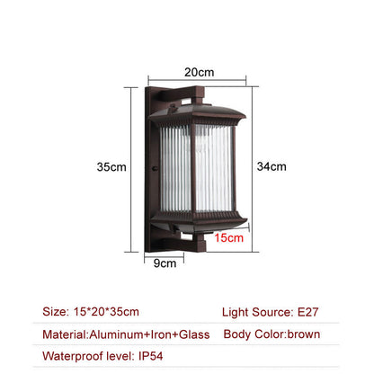 Outdoor Wall Lamp Metal Waterproof Outside Wall Lights Wall Lighting for Hotel Villa Big Porch Garden Gate