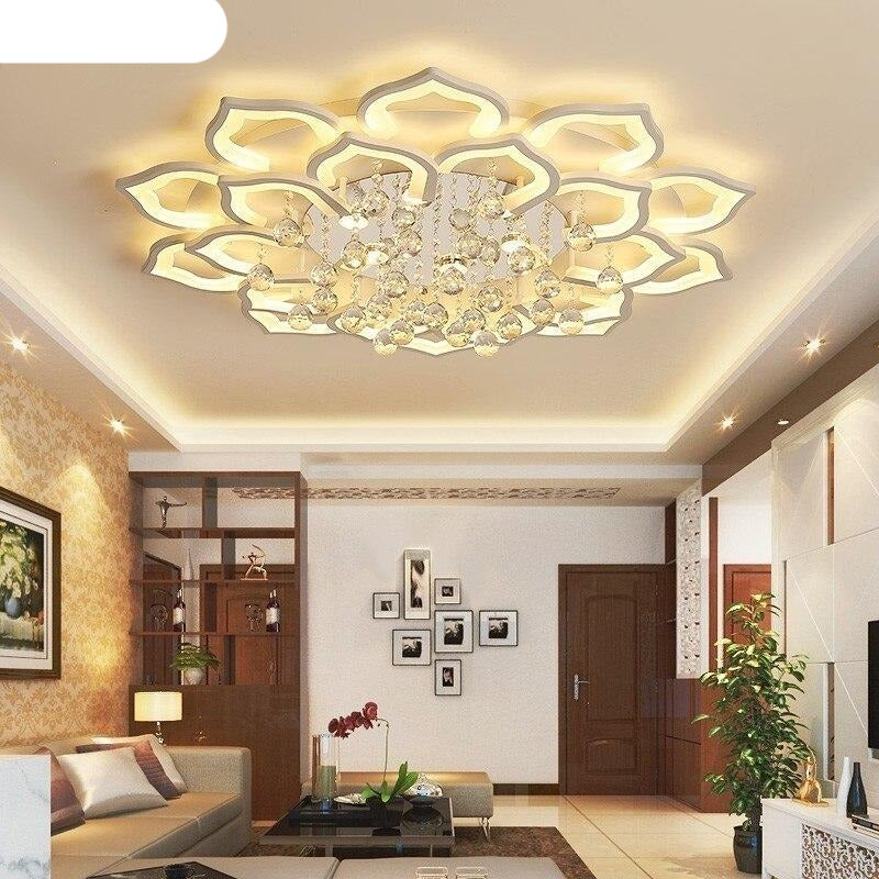 Led Ceiling Lights Living Room For 15-25Square Meters Bedroom With Crystal Remote Control Lamparas Detecho Moderna Home Fixtures
