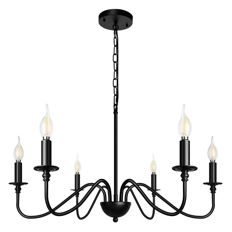 Retro Loft Living Room Chandelier Lighting E14 Vintage American Style Ceiling Chandelier Household