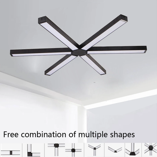 LED Strip Light Splicing Office Chandelier Indoor Surface Mounted Conference Room Exhibition Hall Workbench Hanging Line Light