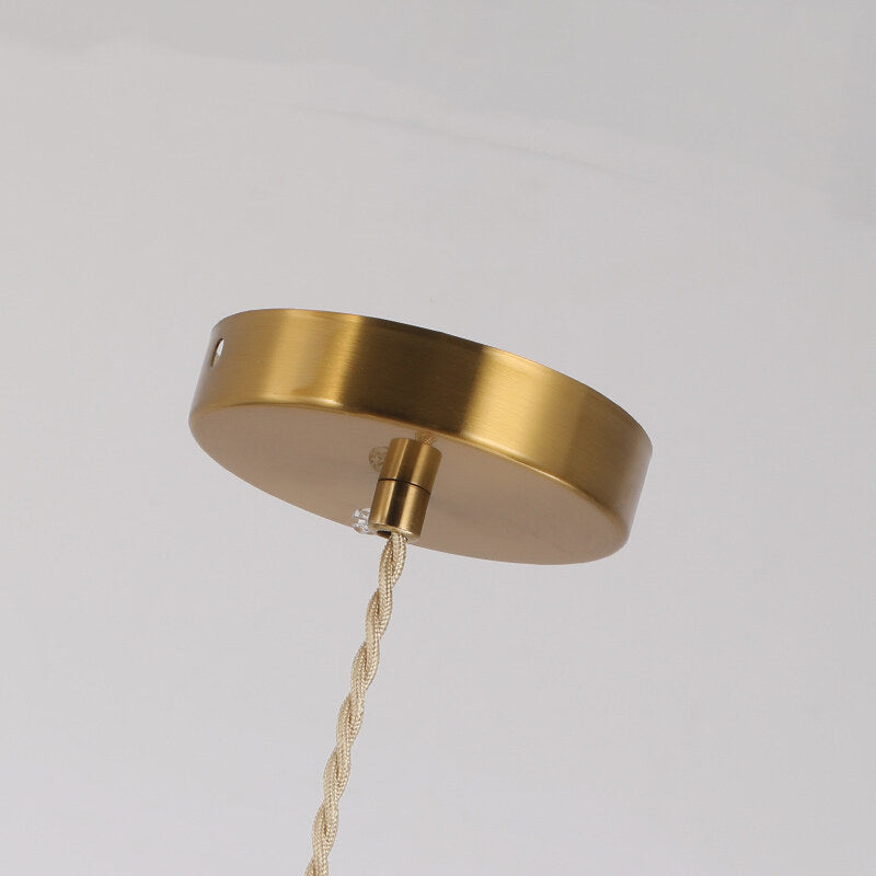 Brass Glass Chandelier Nordic Vintage Restaurant Bedside Lamp Creative Personality Cafe Bedroom Lamp