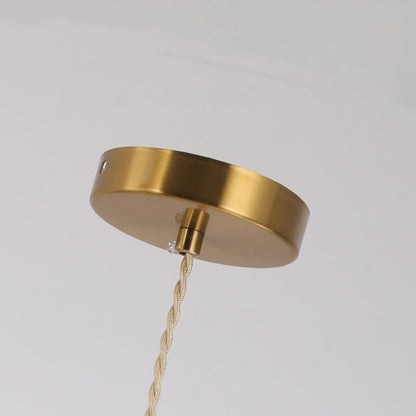 Brass Glass Chandelier Nordic Vintage Restaurant Bedside Lamp Creative Personality Cafe Bedroom Lamp