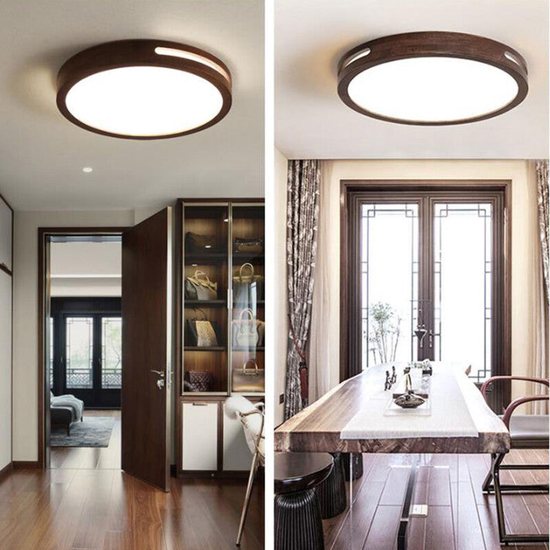 Ultra-thin modern LED wooden ceiling lamp living room dining room bedroom lighting indoor lighting