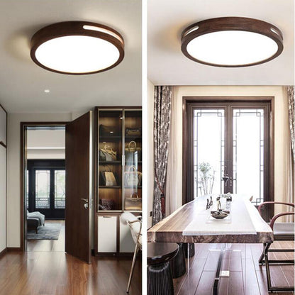 Ultra-thin modern LED wooden ceiling lamp living room dining room bedroom lighting indoor lighting