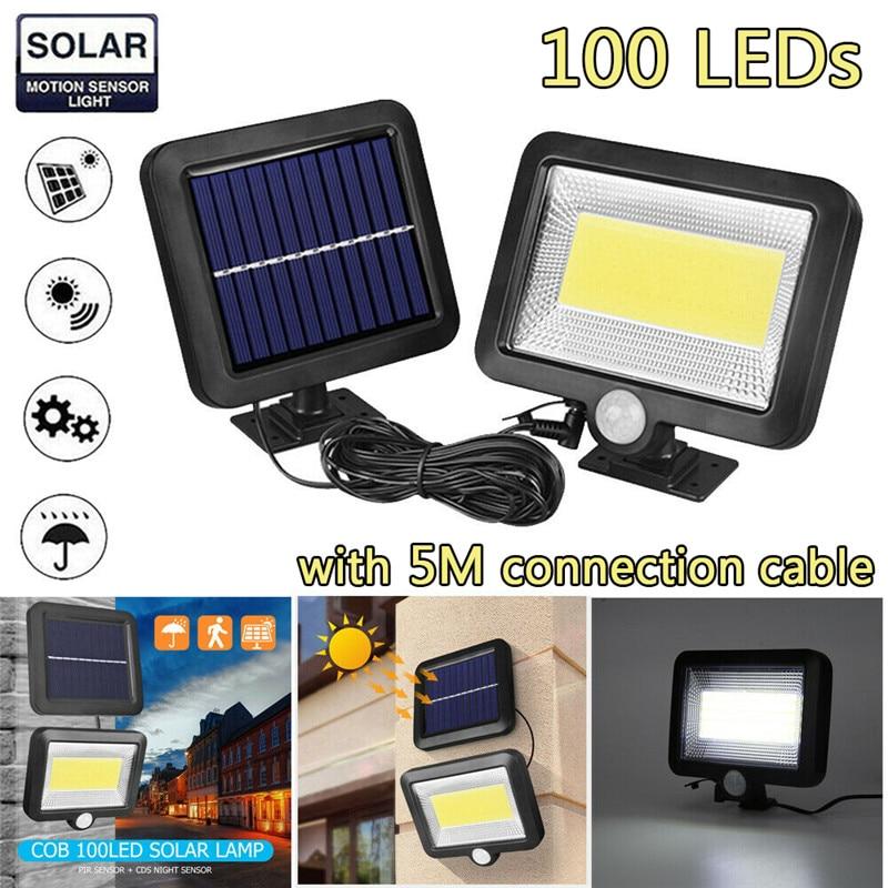 30W 100LED Solar Light Outdoor Solar Powered Sunlight For Outdoor Garden Security Night Wall Split Solar Lamp ping