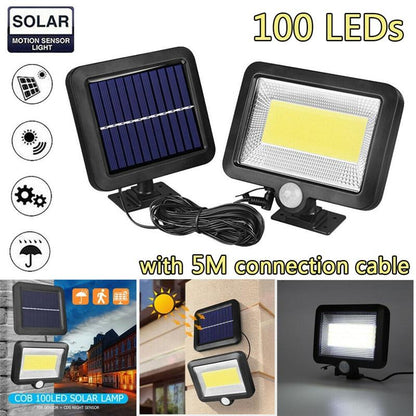 30W 100LED Solar Light Outdoor Solar Powered Sunlight For Outdoor Garden Security Night Wall Split Solar Lamp ping