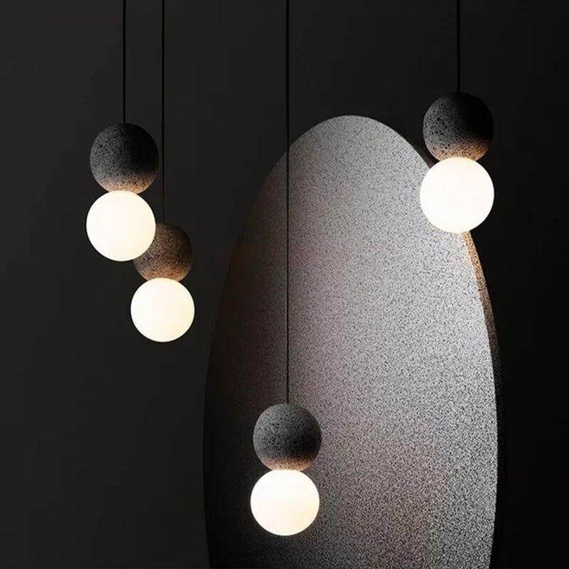 Nordic Cement Hanging Lamp Modern Simplicity Pendant Lamp LED G9 For Cafe Living Room Bedroom Bedside Bar Pendant Lights