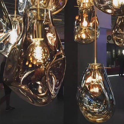 Nordic Pocket Glass Chandelier Table Dining Kitchen Island Pendant Lights Decor Lighting Suspension Design