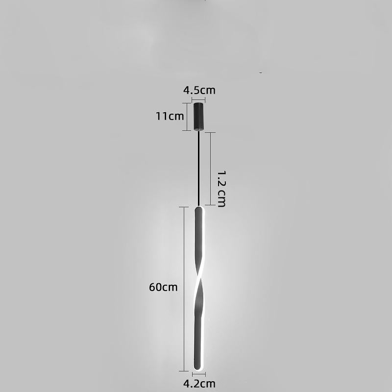 Nordic Bedside Chandelier Modern Simple Living Room Background Wall Bar Long Line Chandelier Bedroom Single Head Tooling Small Chandelier