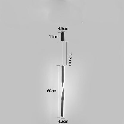 Nordic Bedside Chandelier Modern Simple Living Room Background Wall Bar Long Line Chandelier Bedroom Single Head Tooling Small Chandelier