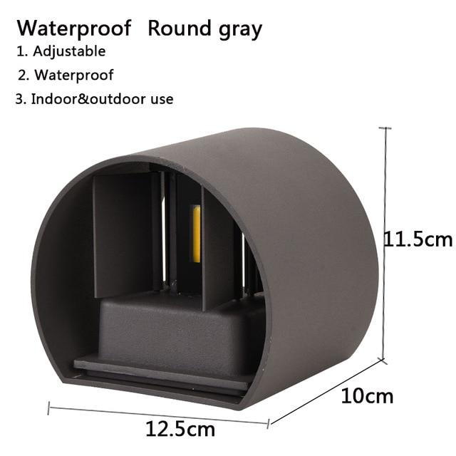 IP65 LED waterproof wall lamps 12W indoor and outdoor adjustable wall light courtyard porch corridor bedroom wall sconce