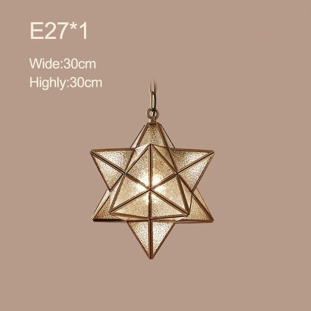 Loft Decor Star Copper Pendant Lights For Dining Room Lustre Salon Modern Lighting Suspension Luminaire Light Fixture Hanglamp