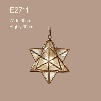 Loft Decor Star Copper Pendant Lights For Dining Room Lustre Salon Modern Lighting Suspension Luminaire Light Fixture Hanglamp