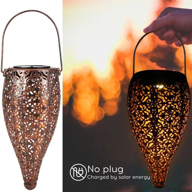 Waterproof solar garden light  LED Lantern Hanging Outdoor solar Lamp Olive Shape Sensitive Sensor Control Solar Powered lamp