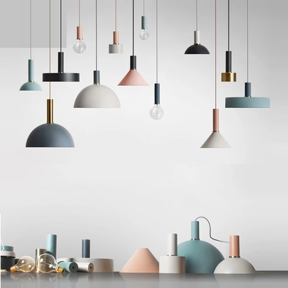 Nordic Loft Simple Pendant Lights E27 LED Modern Creative Hanging Lamp Design DIY For Bedroom Living Room Kitchen Restaurant